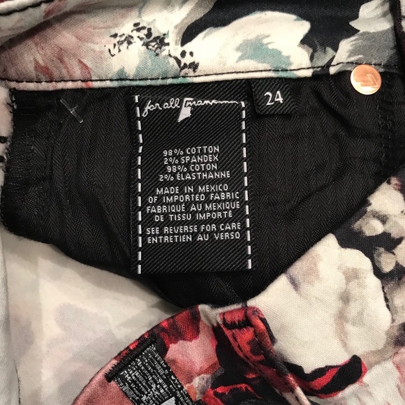 NWT 7 For All Mankind GORGEOUS floral jeans. Sz24 - Picture 5 of 8